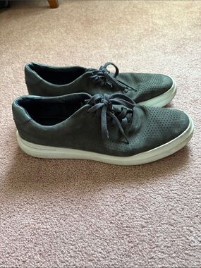 Cole haan Men's Gray Perforated Lace-Up Casual Sneakers